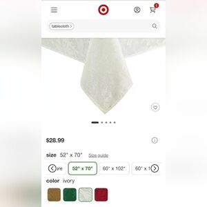 Elrene Ivory Jacquard Damask Tablecloth